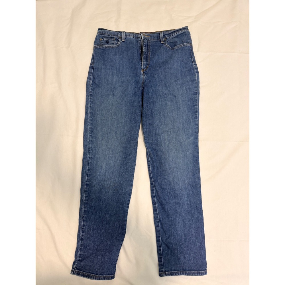 Gloria Vanderbilt Amanda Jeans Womens 14 Blue High Rise Straight Leg Denim